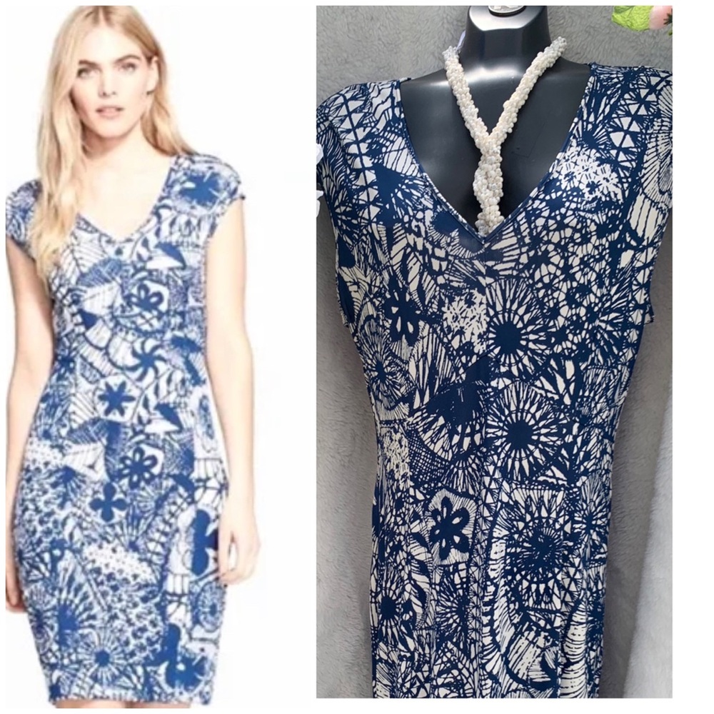 Size 14 TORY BURCH 5 ⭐️ Stylist ✅ list ⭐️ shaping Dress EUC - Picture 4 of 16